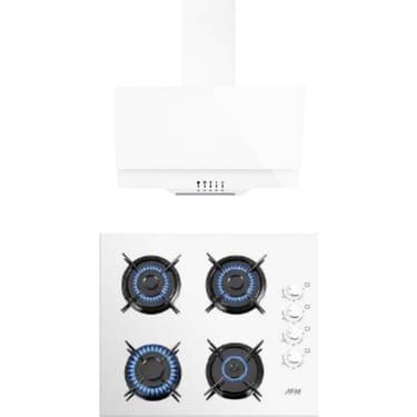 Ferre & Afm Tech Fethy Series Beyaz Cam Ankastre Set (Ferre QBL62CB + Fm 3301W + Fm 2201W) 4