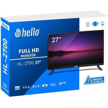 Zibox Hello HL-2700 27'' Audio IN-RCA-VGA-HDMI-USB 12 Volt Adaptörlü Full HD Led Monitör 3