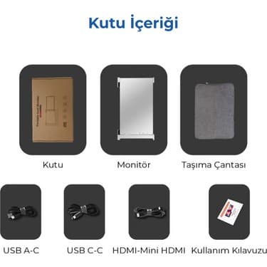 Trimonitör TRİMONİTÖR - 15.6" Taşınabilir Tekli Monitör 4