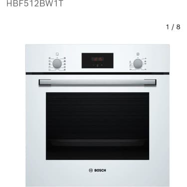 Bosch Beyaz Ankastre Set (HBF512BW1T Fırın - PKE612FA2E Ocak - DWK64PJ20 Davlumbaz) 2