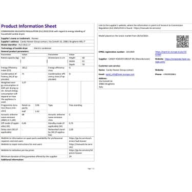 Hoover HLE C9LG-17 9 kg  NFC Bağlantılı Kurutma Makinesi 4