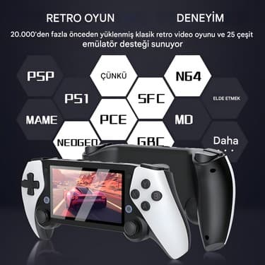 Sjgam M25 4.3 Inç HDMI Çıkışlı Taşınabilir Retro Oyun Konsolu Atari 20000 Oyun 2