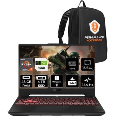 Asus Tuf Gaming A15 Amd Ryzen 7 7435HS 48GB 4tb SSD RTX4050/6GB 140W 15.6\ 2