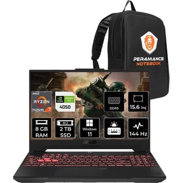 Asus Tuf Gaming A15 Amd Ryzen 7 7435HS 8gb 2tb SSD RTX4050/6GB 140W 15.6\ 2