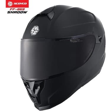 Scoyco Shadow Full Face Kask FF-869 – Güneş Vizörlü, Dot/ce Onaylı, Intercom Uyumlu 2