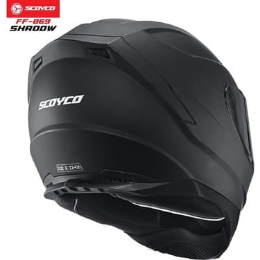 Scoyco Shadow Full Face Kask FF-869 – Güneş Vizörlü, Dot/ce Onaylı, Intercom Uyumlu 4