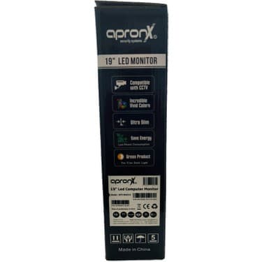 Apronx APX-NWS19 19" LED 900p Vga+Hdmi+Ses Monitor 3