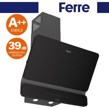 Ferre Lüx Fryart Siyah Ankastre Set (XE64CS + SC405-WFA + D080-SA) 600M3 36 Db. Yüksek Emiş Gücü 3