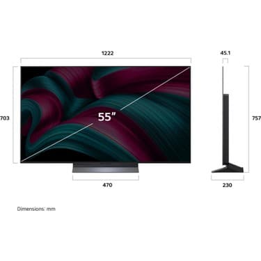 LG OLED55C54LA 55'' (139 Ekran) 4K UHD webOS OLED evo Smart TV 4