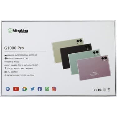 Mingking G1000 Pro Tab 16GB Ram 512GB Rom 10,1 Fhd Tablet Pc MAVİ (Tablet + Klavye + Kılıf + Kalem) 3