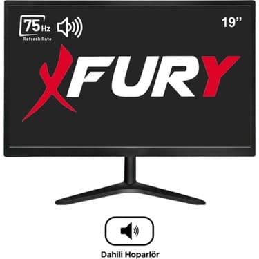Fury 19" Geniş Ekran 75 Hz 5ms DAHİLİ HOPARLÖR Sesli Led Monitör 7