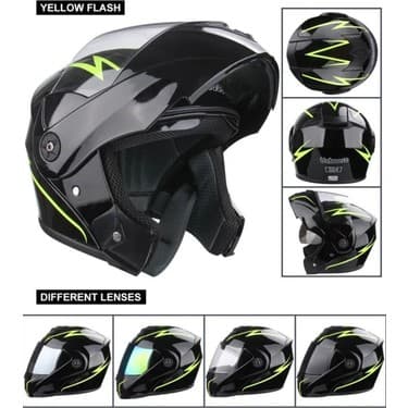 Gümrük Bey Uchoose Fmvss 216 Dot Sertifikalı Tüm Yüz Tam Koruma Motosiklet Kaskı Xl (61-62 Cm.) 2