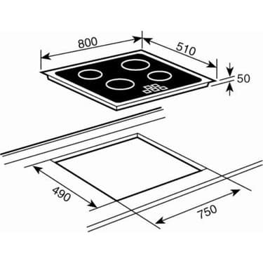 Teka Ir 8400 80 cm Indüksiyonlu Ocak 2