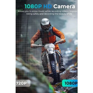 Soi Home BT68 Motosiklet Kask Bluetooth Kulaklık 1080P Kamera Ses Kontrolü Video Kayıt Özellikli Intercom 2