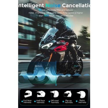 Soi Home BT68 Motosiklet Kask Bluetooth Kulaklık 1080P Kamera Ses Kontrolü Video Kayıt Özellikli Intercom 3