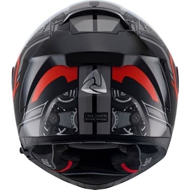 Nukrotech Nukro Combat Kırmızı-Siyah Kapalı Kask Pinlockhediyeli 4