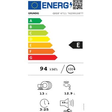 Grundig Gpdf 4711 4 Programlı Beyaz Bulaşık Makinesi 4