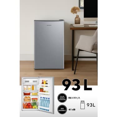 Kumtel HMB-110 E 93 L Statik Gümüş Buzdolabı E Enerji Sınıfı ile Tasarruflu Kullanım 2