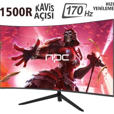 NPC MD240K-V181 24 Inç 170Hz 1ms Fullhd Wled Speaker 1500R Curved Va Oyuncu Monitörü 2