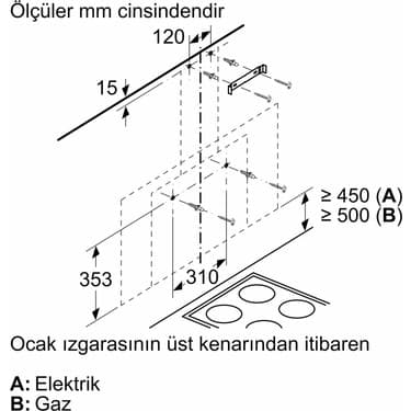 Siemens LC95FCJ00T IQ300 Duvar Tipi Davlumbaz 90 cm 7