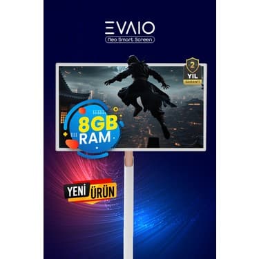 EVAİO Neo 32 Inç 80 Ekran HDD Full HD Taşınabilir Android Smart LED Ayaklı Ekran 6