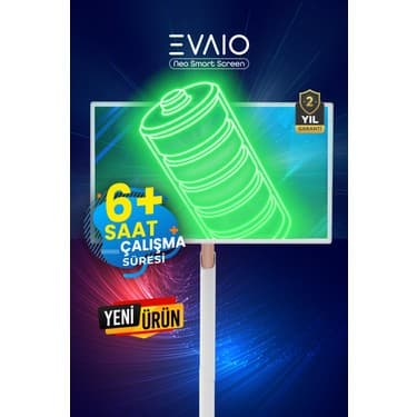 EVAİO Neo 32 Inç 80 Ekran HDD Full HD Taşınabilir Android Smart LED Ayaklı Ekran 4