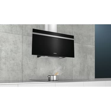 Siemens LC95FCJ60T IQ300 Duvar Tipi Davlumbaz 90 cm Siyah Cam, Siyah 2