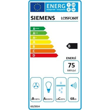 Siemens LC95FCJ60T IQ300 Duvar Tipi Davlumbaz 90 cm Siyah Cam, Siyah 6