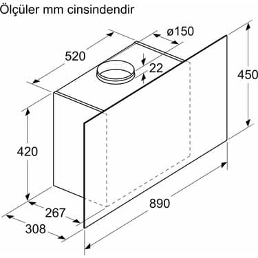 Siemens LC95FCJ60T IQ300 Duvar Tipi Davlumbaz 90 cm Siyah Cam, Siyah 7