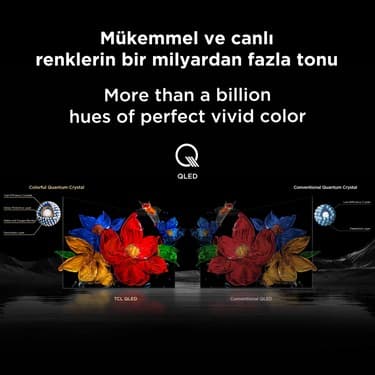 TCL 55Q6C 55" 139 Ekran Uydu Alıcılı 4K Ultra HD MiniLED Google TV 8