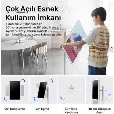 NPO SW3293T 32'' Full HD 4/128GB Android Dokunmatik Şarjlı Taşınabilir Smart Led Ekran 3