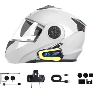 AlBunu N3X Rgb Işıklı Intercom 3 Kişi Bağlantılı 1000MAH Motosiklet Bluetooth Kulaklık Seti 5