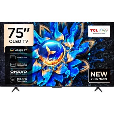 TCL 75T8C 75" 190 Ekran Uydu Alıcılı 4K Ultra HD QLED Google TV 4