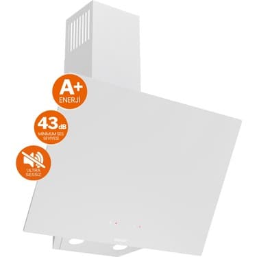 Ferre Fryart&buharlı Alverra Sessiz Davlumbaz Elektrikli Beyaz Ank. Set (D078-SA + MS263 + XE64CB) 2