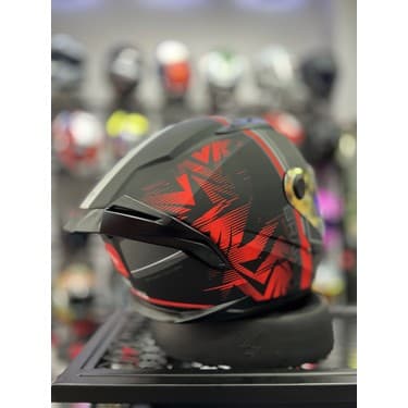 MT Braker Charm Mat Kırmızı Şeffaf (+1 Gold Vizör) 4