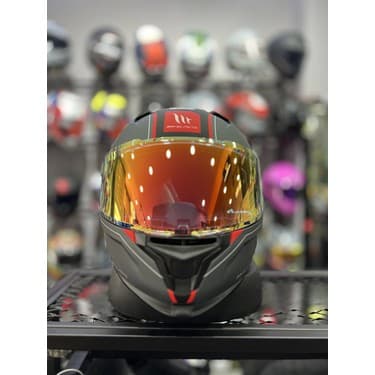 MT Braker Charm Mat Kırmızı Şeffaf (+1 Gold Vizör) 5