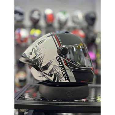 MT Braker Charm Mat Beyaz Şeffaf (+1 Ayna Vizör) 2