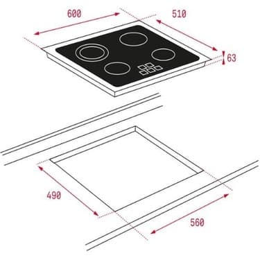 Teka Siyah Cam Elektrikli Ankastre Set (TL 6210-TZ 6316) 3