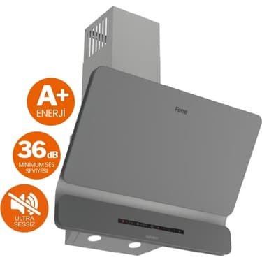 Ferre Flowart Vivo Vitroseramik Elektrikli Gri Ankastre Set ( D082-SA Sessiz + MS261 + QBL62CPR) 2