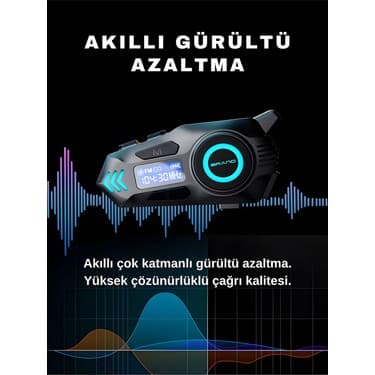Helmet K09 Intercom Bluetooth Motosiklet Kask Kulaklığı – Çift Yönlü Intercom ve Müzik Desteği 3