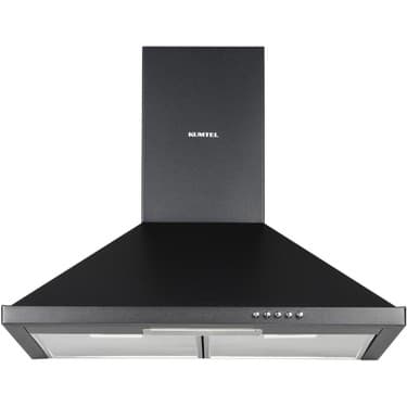 Kumtel Siyah Dp6-S Duvar Tipi Piramit Davlumbaz Alüminyum Filtre, 450 m³/s Yüksek Emiş Gücü ile Sessiz Çalışma 2