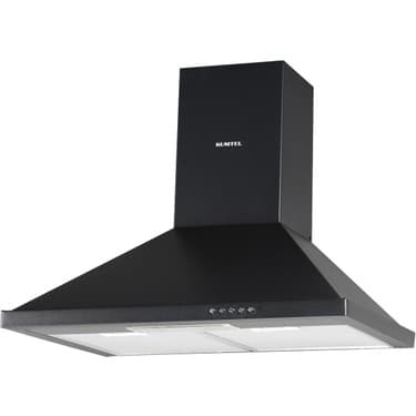 Kumtel Siyah Dp6-S Duvar Tipi Piramit Davlumbaz Alüminyum Filtre, 450 m³/s Yüksek Emiş Gücü ile Sessiz Çalışma 3