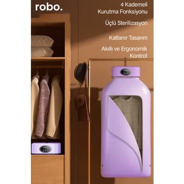 Katlanır Çamaşır Kurutma Makinesi Mor 5