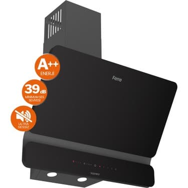 Ferre Fryart&buharlı Noverra Sessiz Davlumbaz Elektrikli Siyah Ank. Set (D080-SA + MS263 + XE64CS) 2
