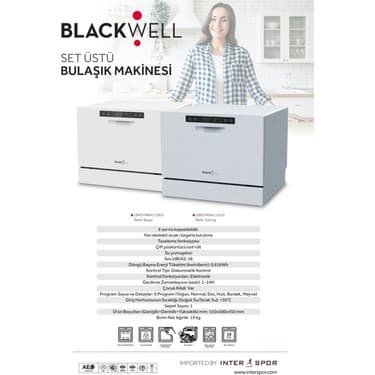 Blackwell Set Üstü Bulaşık Makinesi Gümüş 2