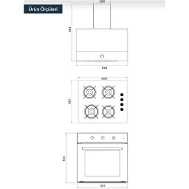 Kumtel Beyaz Dizayn Ankastre Set Eco - Modern Mutfaklara Şıklık 5