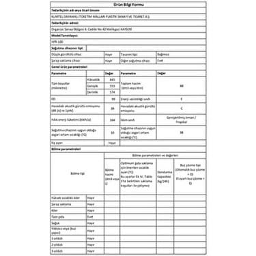 Kumtel 3 Çekmeceli Dikey Dondurucu 88L HFR-100 6