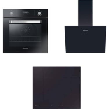 Hoover HOT3051BI/E Siyah Ankastre Set – Yeni Seri Vitroseramik Ocak ve Fanlı Fırın, Çocuk Kilidi, A Enerji Sınıfı 4