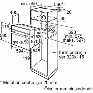 Siemens HB237FEG5T 66 L Ankastre Fırın 6