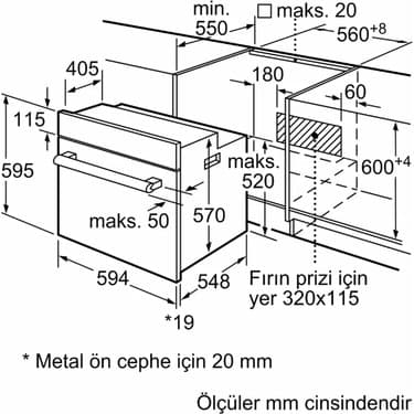Siemens HB237FEG5T 66 L Ankastre Fırın 7